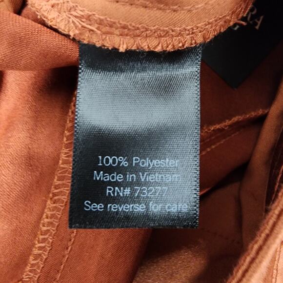 Simply Vera Wang Women Wide Leg Palazzo Cropped Culotte Pants Pleated Silky Med - Picture 10 of 11